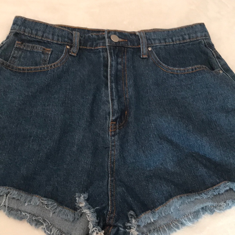 PLT High Waisted Denim Shorts
